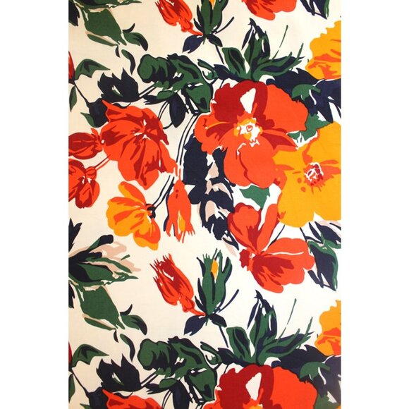 OSCAR by Oscar de la Renta Floral A-Line Stretchy Cotton Skirt - Picture 4 of 9